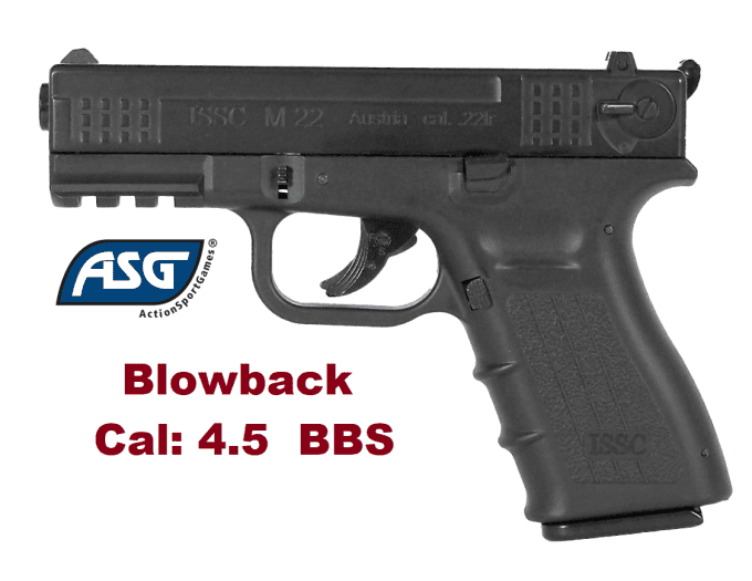 Pistolet ISSC M22 ASG - Co2 Cal 4.5 Billes acier