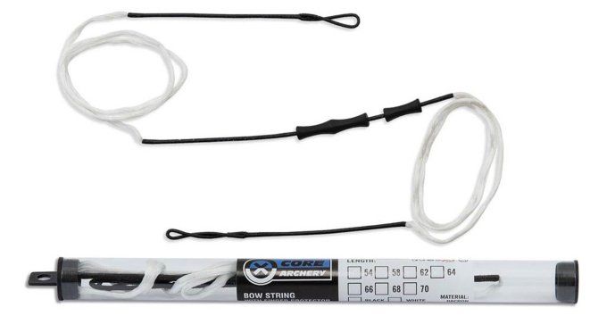 Corde blanche recurve Dacron avec protection de doigth