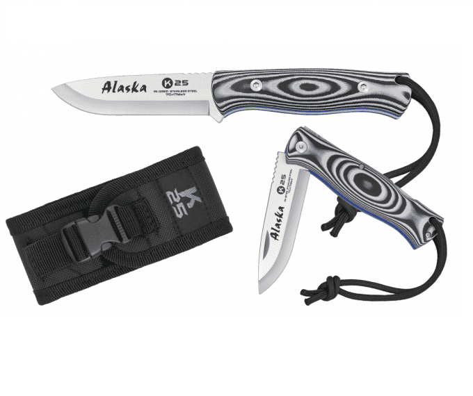 Couteau pliant bushcraft Alaska RUI / K25 lame de 9 cm