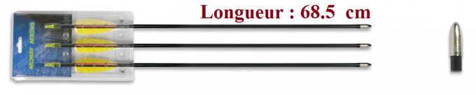 Set de 3 Flèches 262 noires de 68.5 cm