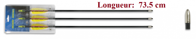 Set de 3 Flèches noires de 73.5 cm