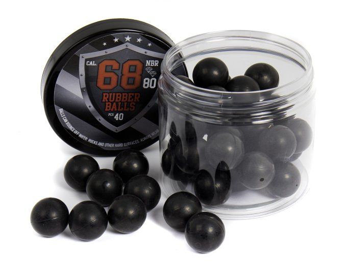 Boites de 40 Billes caoutchouc Cal. 68 - WSD