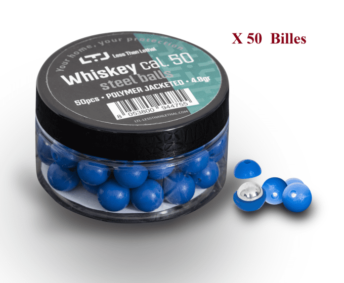 Boites de 50 Billes Polymère et acier Whiskey Cal. 50 - LTL