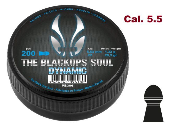 Plombs Black Ops SOUL DYNAMIC – Cal. 5.5 mm X 200
