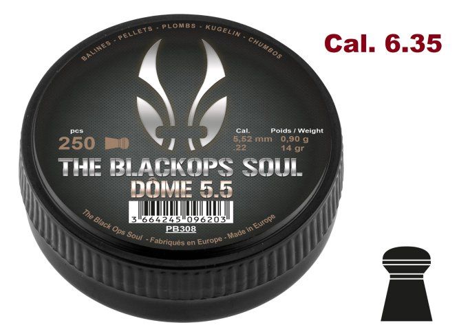 Plombs Black Ops SOUL DOME – Cal. 6.35 mm X 250