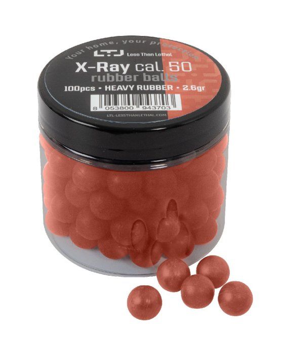 Boites de 100 Billes caoutchouc X RAY lourde Cal. 50