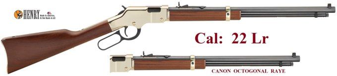 Carabine Henry Golden Boy à levier sous garde Cal : 22 LR