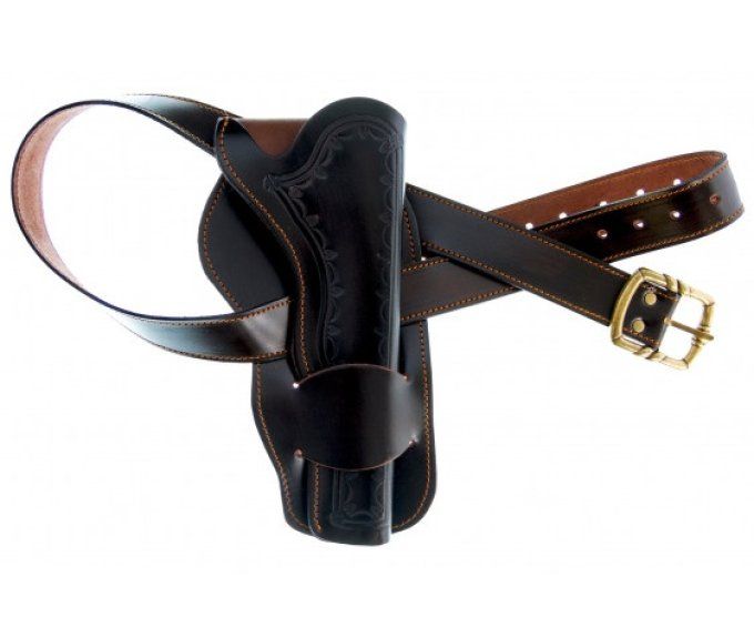 Ceinturon holster noir Guerre Civil pour 1 revolver