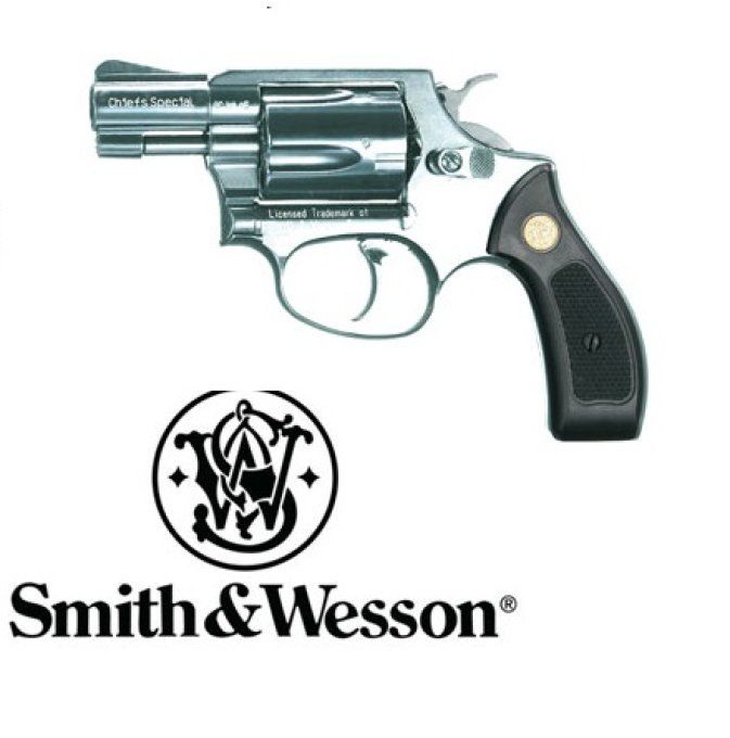 Revolver S & W CHIEFS Spécial Nickelé Chrome (Réplique)