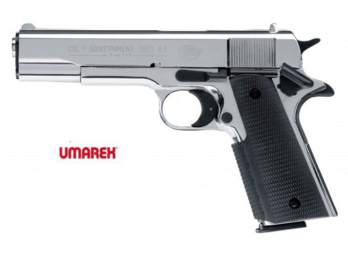 Pistolet Colt Governement 1911 A1 Nickelé Chrome (Réplique)