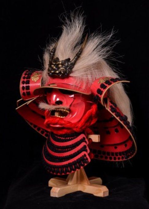 Casque de Samourai japonais Takeda Shingen Rouge ( Hanwei )