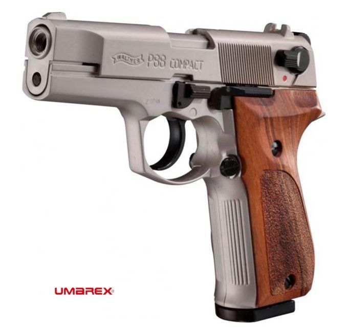 Pistolet WALTHER P88 Chrome Cross Bois (Réplique)