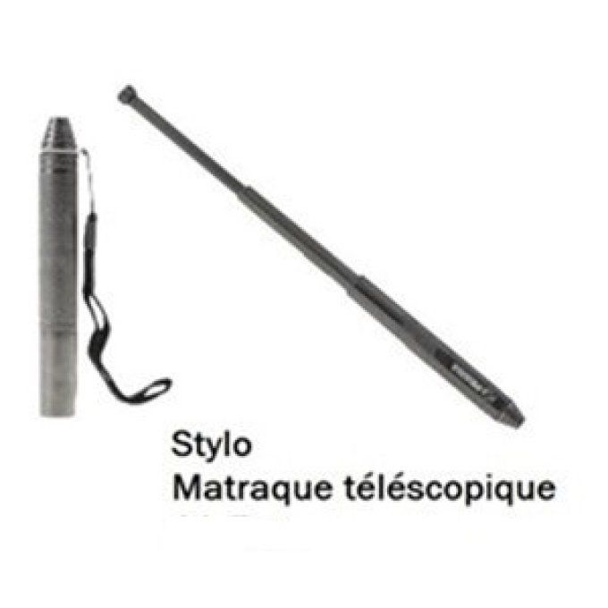 Matraque stylo Télescopique de poche le PIRANHA de 32 cm