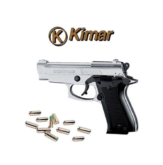 Pistolet Mod. 85 Auto Nickelé CHROME (Réplique) Kimar ou Chiappa