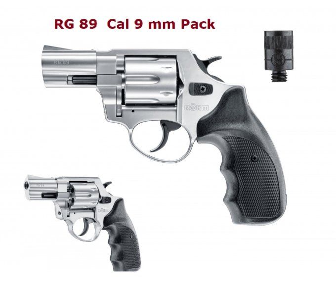  Revolver RG89   Chrome Cal 9 mm  ROHM 