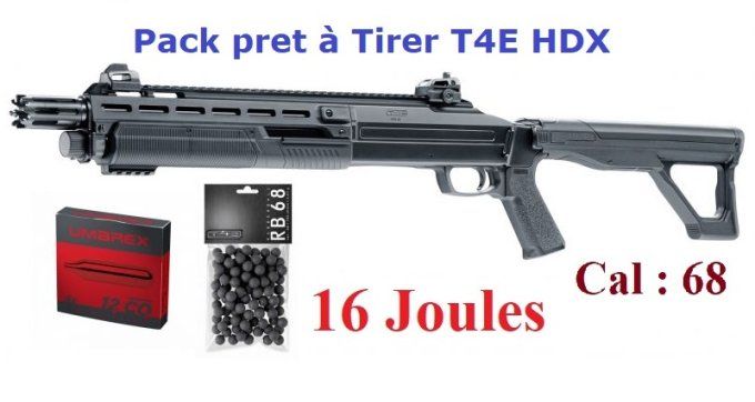 Pack Fusil HDX 68 T4E ( 16 joules)