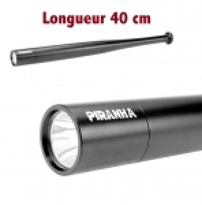 Lampe batte torche à LED en ALU