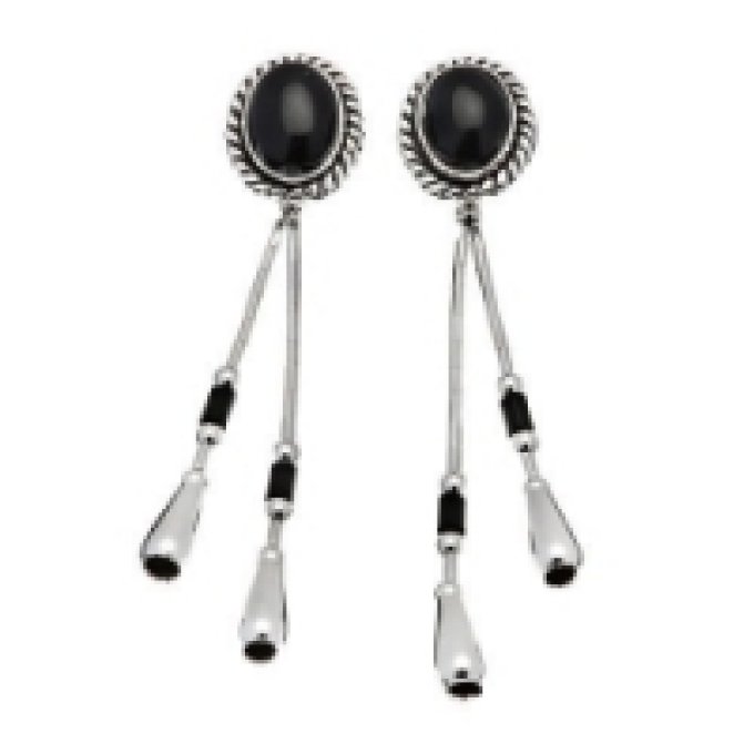 Boucle d’Oreilles Goute d’eau Onyx