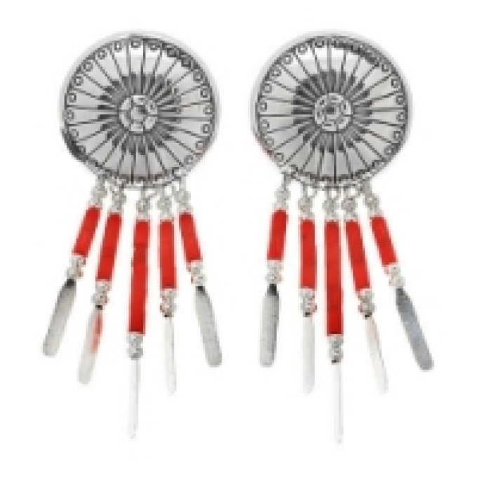 Boucle d’Oreilles 5 Fils Conchas Corail