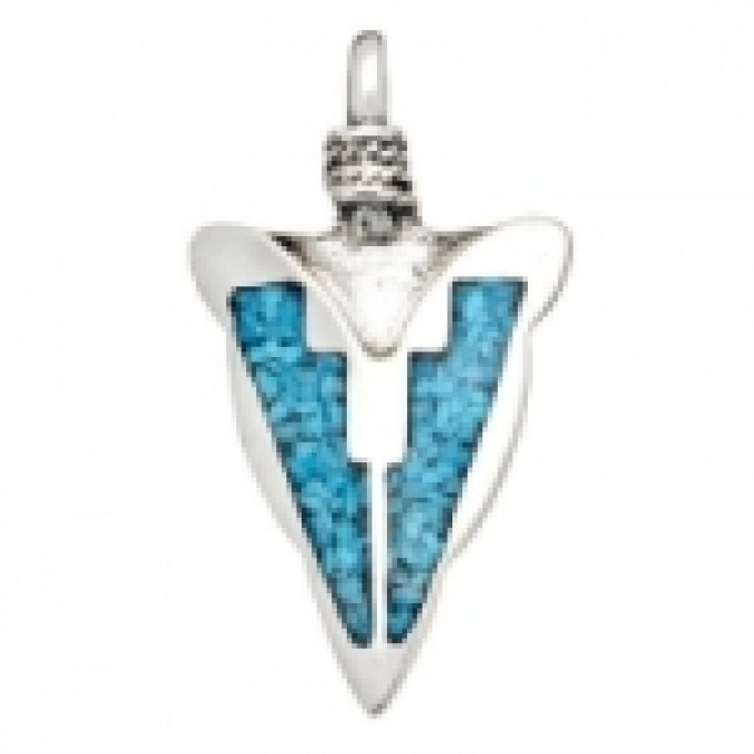 Pendentif Flèche Argent/Turquoise