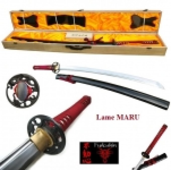 Katana Lame MARU ( noir et rouge )