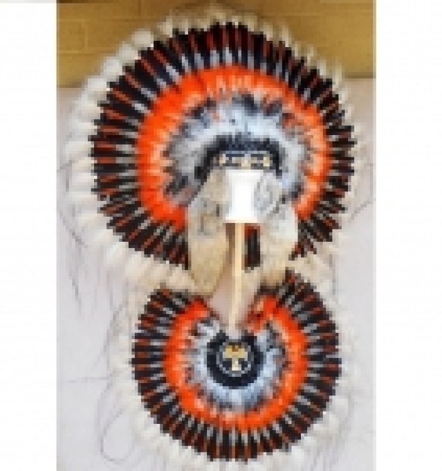 Coiffe indienne et Bustel Navajo de 36 pouces Made in USA ( Mod.THUNDERBIRD )