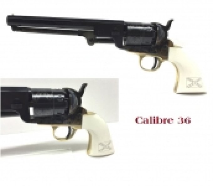 Revolver à poudre noir Mod Confédéré Navy Yank 1851 Cal. 36