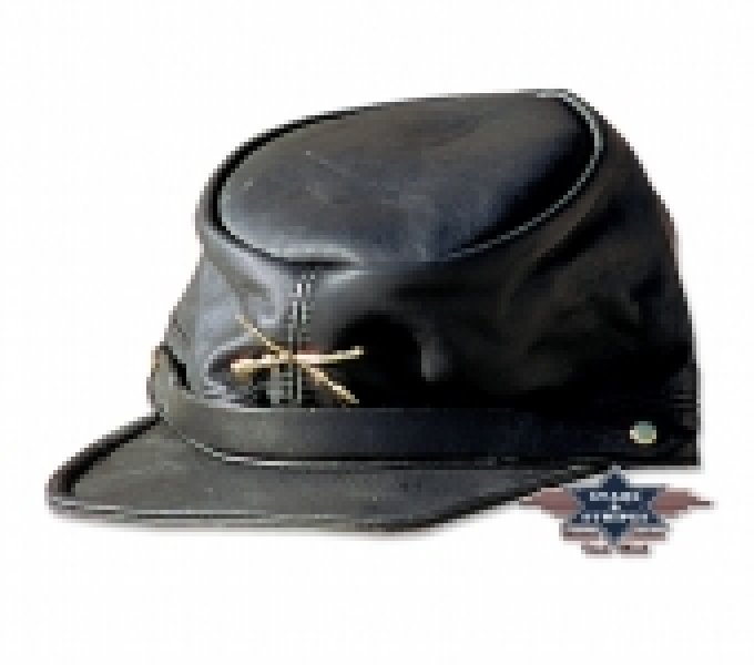 Casquette Cavalerie N et S en CUIR