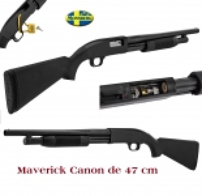 Fusil à pompe MAVERICK Mod.88 Cal 12/76 (canon de 47cm passé en 60.5 cm)