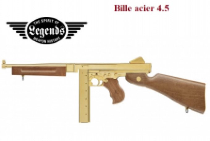 Pistolet Legends M1A1 Thomson 1940 Fulle auto Cal. 4.5 Bille Acier