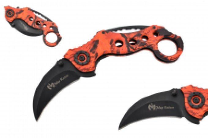 Couteau Pliant Karambit Rouge  Lame de 7 cm