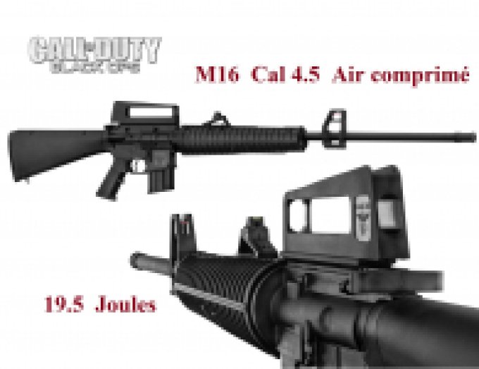 Carabine M16 Black OPS / Cal 4.5 mm