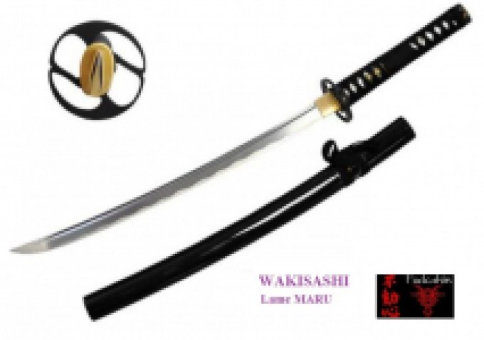 Wakisashi pratical Lame MARU couleur noir