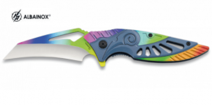 Couteau pliant fantaisie 3D Multicolore