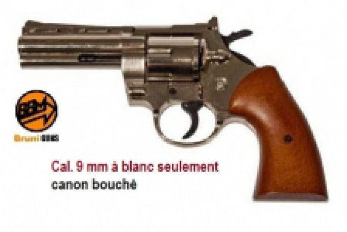 Revolver PYTHON 380 Nickelé réplique du 357 Magnum