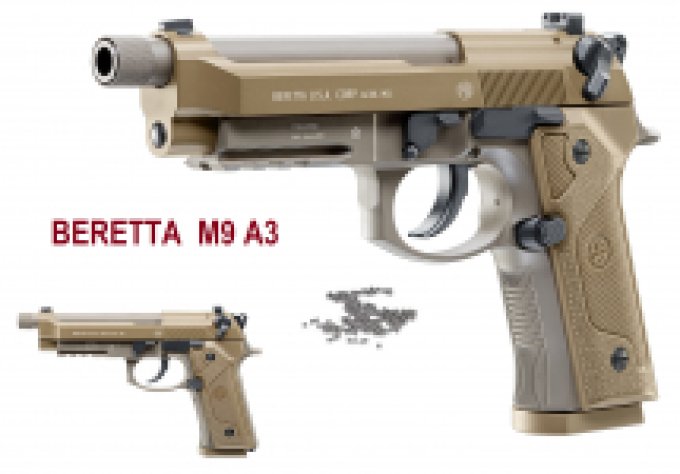 Pistolet Co2 Beretta M9 A3  Cal 4.5 BB