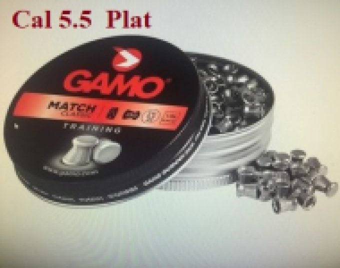 Plombs Gamo « Tête PLAT » Cal 5.5 mm Boite de 250