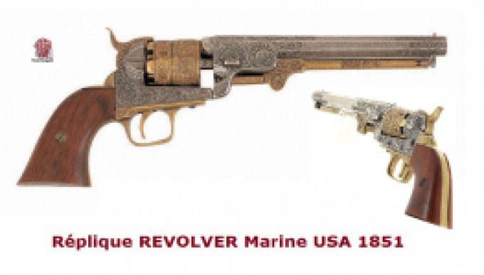 Réplique revolver Marine USA 1851