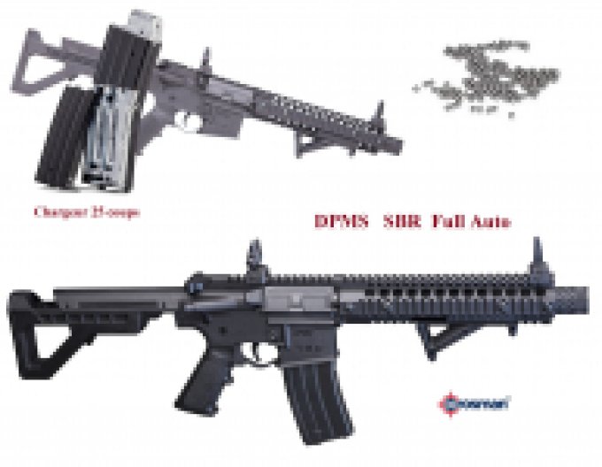 Carabine crosman DPMS SBR full auto  Cal. 4.5 Bille Acier