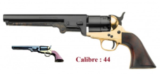 Revolver à poudre noir  Navy laiton 1851 Cal. 44