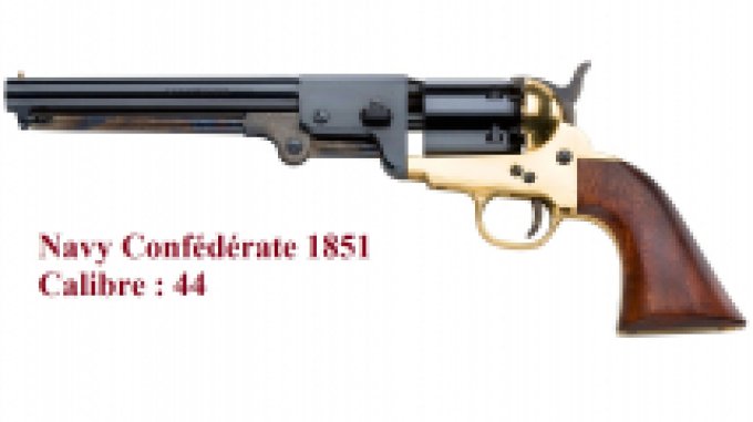 Revolver à poudre noir  Navy confédérate 1851 Cal. 44