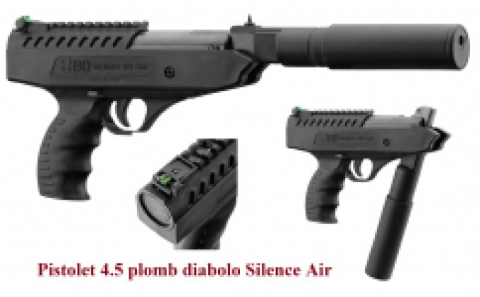 Pistolet Silence Air Cal. 4.5 mm Plombs diabolo