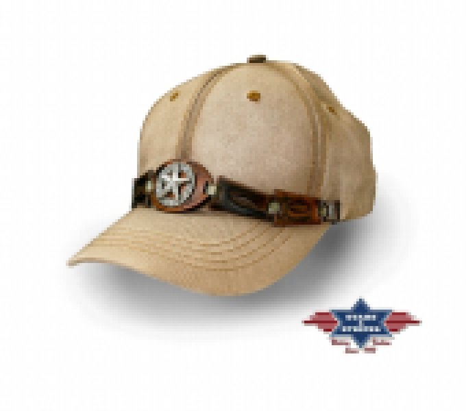 Casquette baseball beige usagé