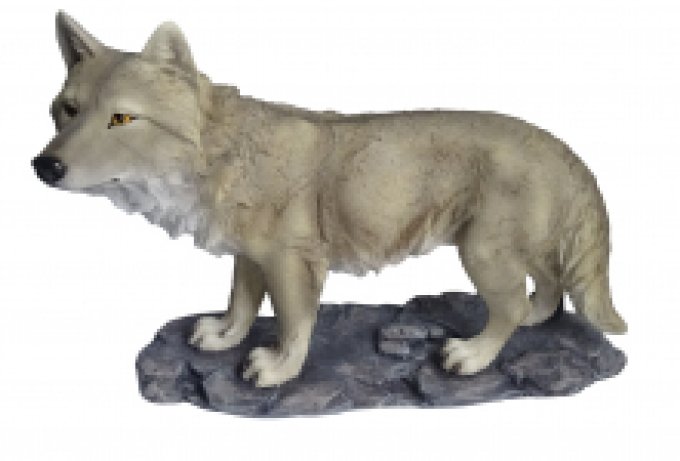 Statue loup marron