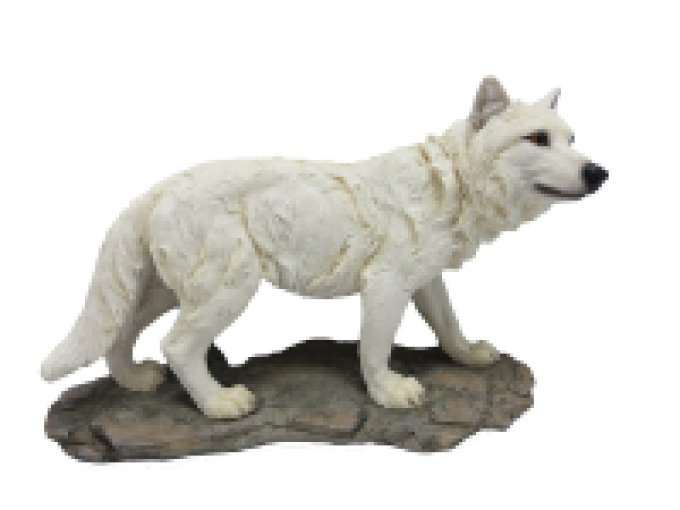 Statue loup blanc