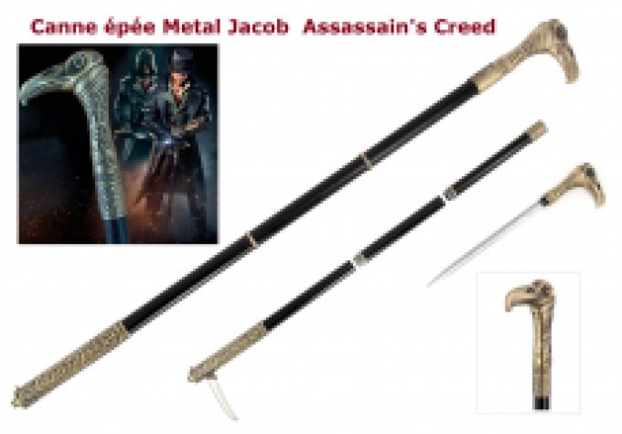 Canne épée métyal Jacob Assassain’s Creed