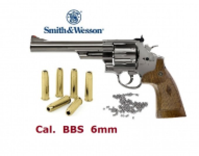 Revolver S & W « Mod 29 6.5’’ »  Finition NICKELEE