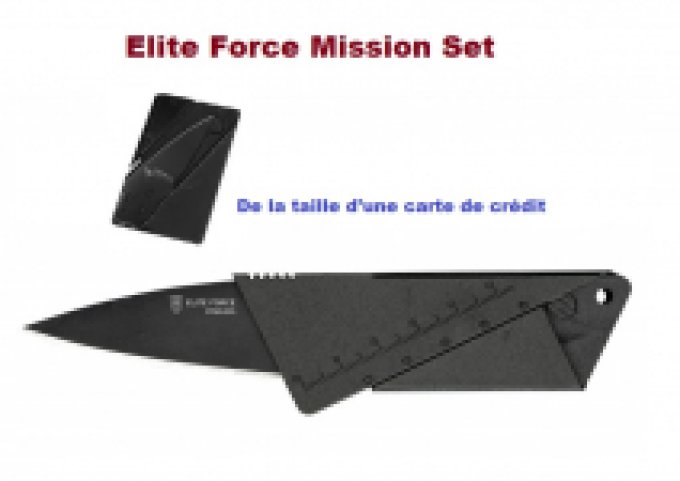 Couteau carte de crédit mission set  Lame de 7 cm